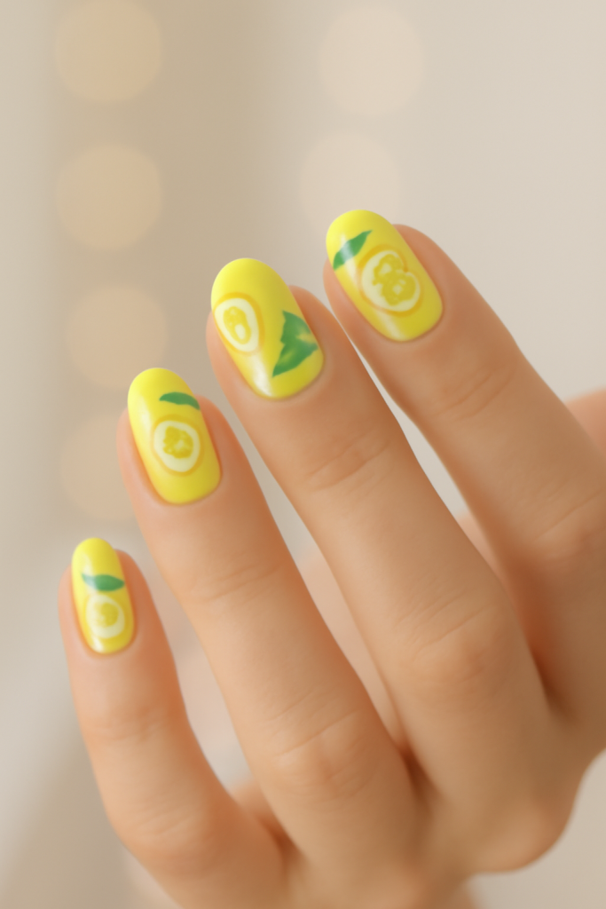 50 Summer Nail Designs Ideas to Try Before the Season Ends 17 Lemonade Stand Nails