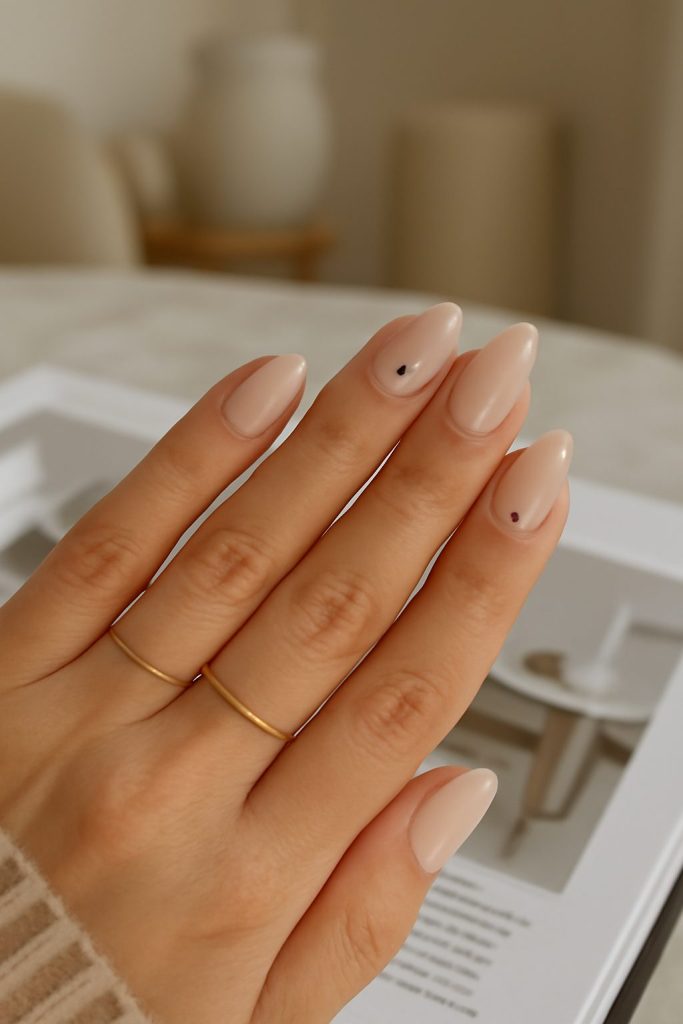 Minimal Dot Accent Nails