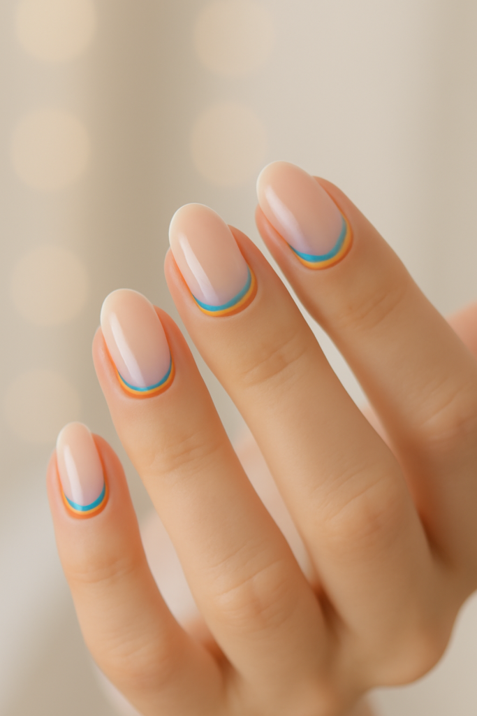 50 Summer Nail Designs Ideas to Try Before the Season Ends 15 Rainbow Cuticles Nails