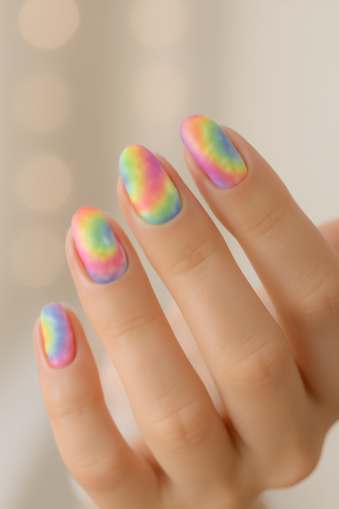 50 Summer Nail Designs Ideas to Try Before the Season Ends 10 Tie-Dye Vibes Nails