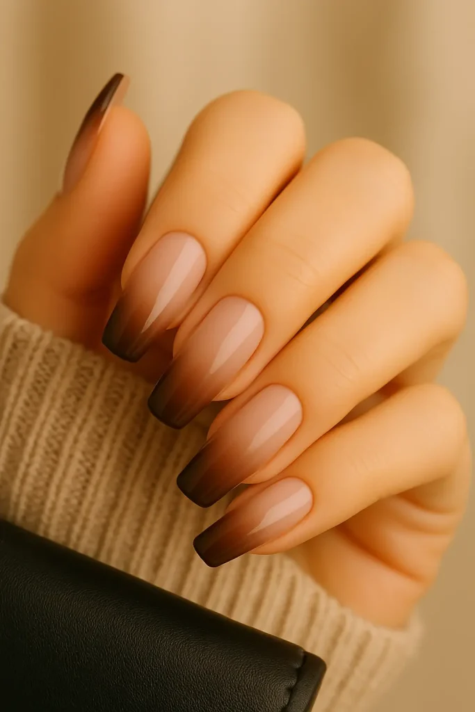 Brown Ombre Nails