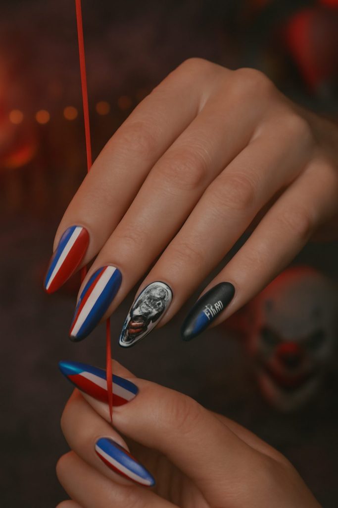 35 Halloween Nail Designs Ideas to Try This Spooky Season 26 Creepy Clown Nails