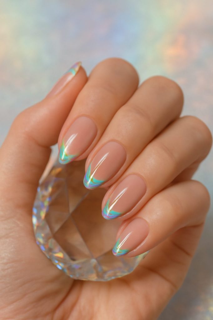 Holographic French Tips