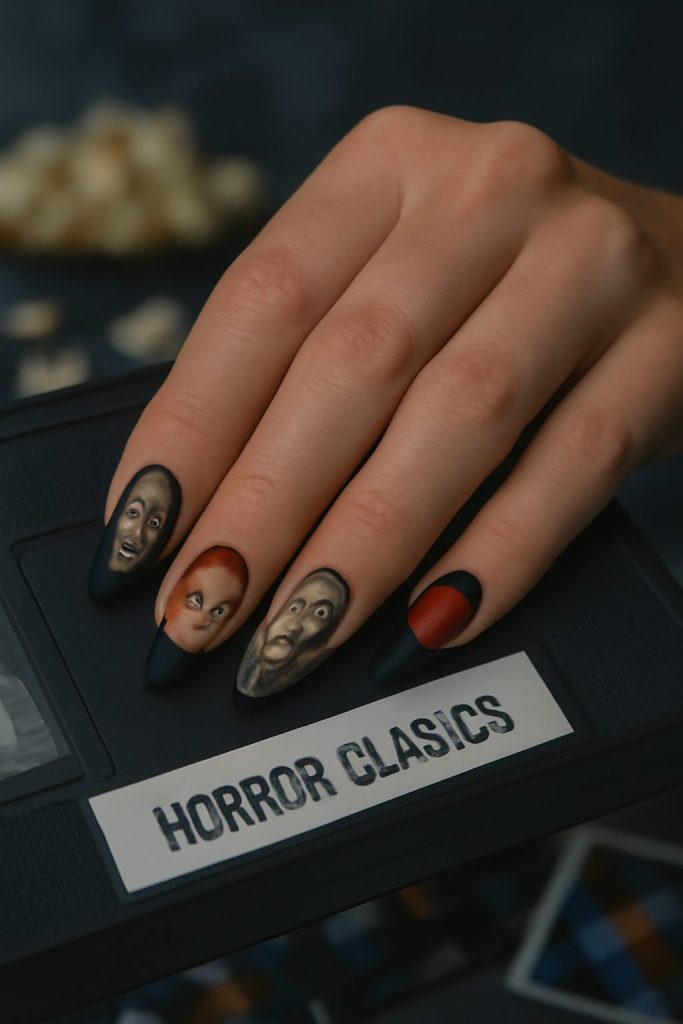 35 Halloween Nail Designs Ideas to Try This Spooky Season 25 Horror Movie Icons Nails
