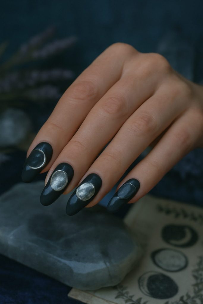 35 Halloween Nail Designs Ideas to Try This Spooky Season 35 Moon Phases Nails