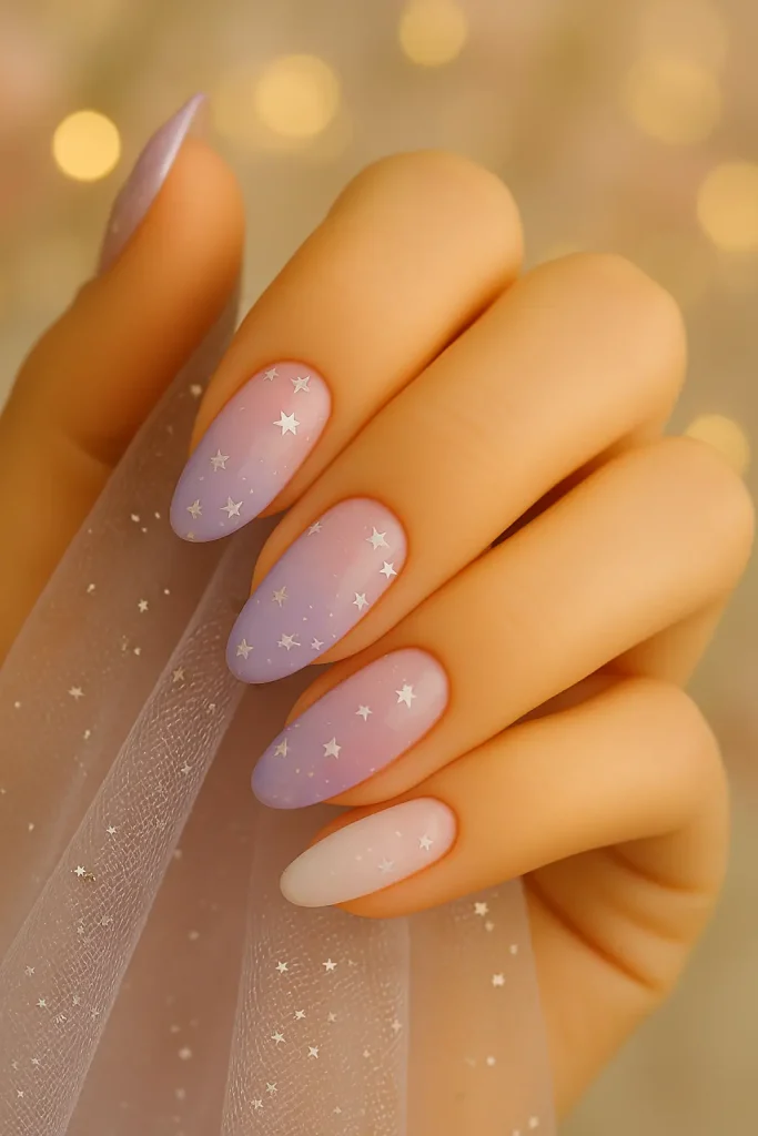 Ombre Nails with Stars