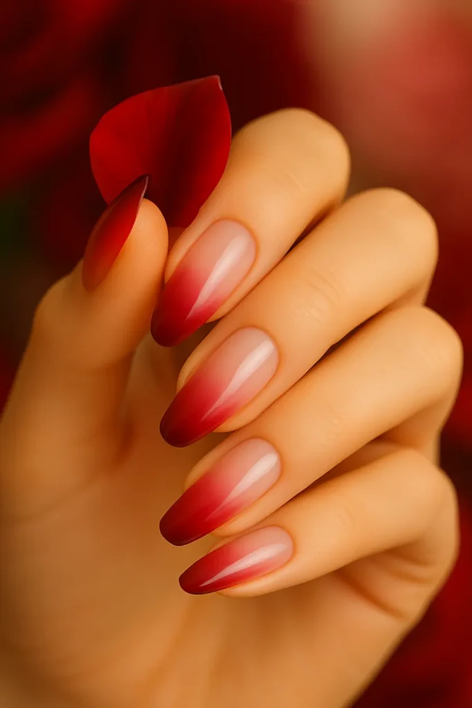 Red Ombre Nails