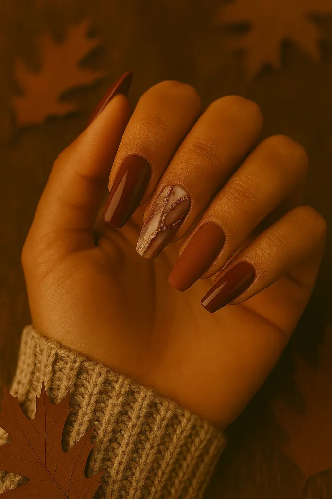 Cinnamon Brown Nails