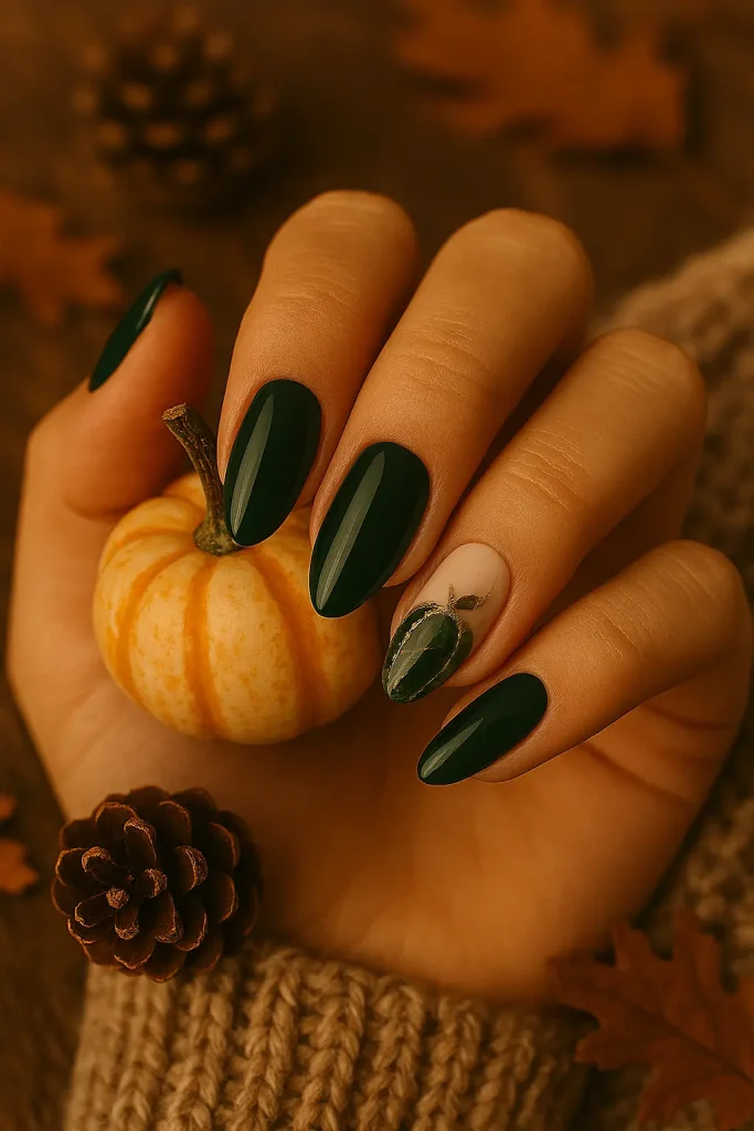 Forest Green Nails
