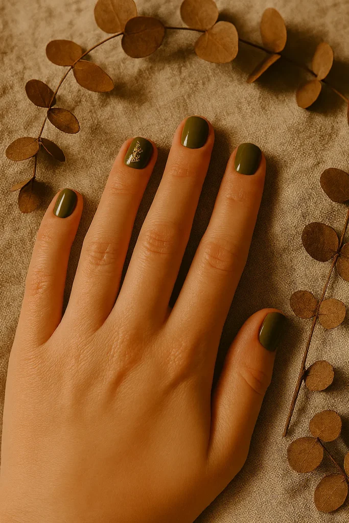 Olive Green Nails